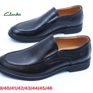 CLARKS Tilden Free Black Leather slip on For Men