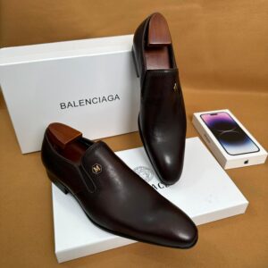 Balenciaga Genuine Leather Cognac Shoes